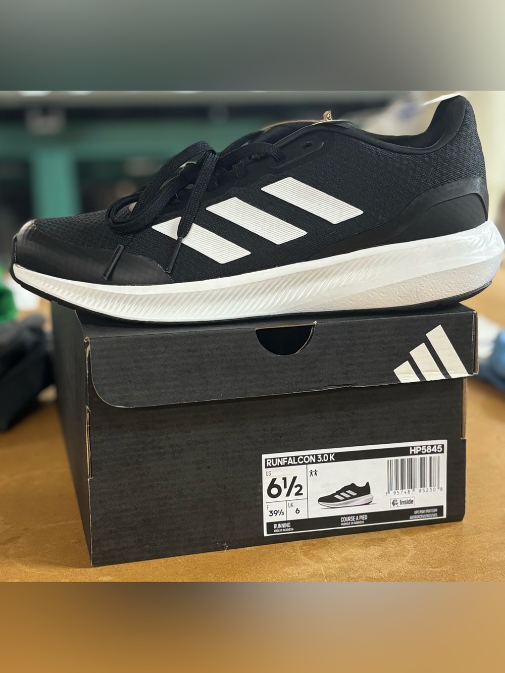 adidas Black and White Men's Athletic Running Shoes